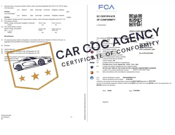 COC fiat, coc fiat abarth, coc abarth, coc fiat 500, coc 500, coc 500 abarth, Certificate of conformity, coc, coc certificate, certificate coc, conformity certificate, european coc, european certificate of conformity